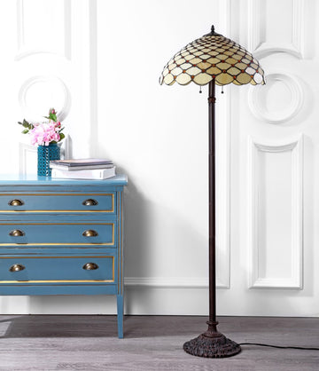 Lee Tiffany Style 62" LED Floor Lamp - JONATHAN Y